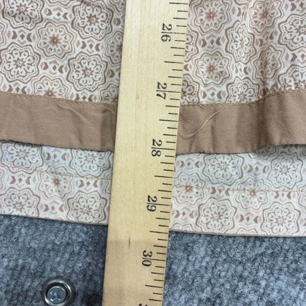 Abercrombie &‎ Fitch Oversized Shirt Mens L Tan Geometric Print Button Up